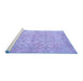 Sideview of Machine Washable Abstract Blue Contemporary Rug, wshcon742blu