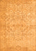 Serging Thickness of Machine Washable Abstract Orange Contemporary Area Rugs, wshcon742org