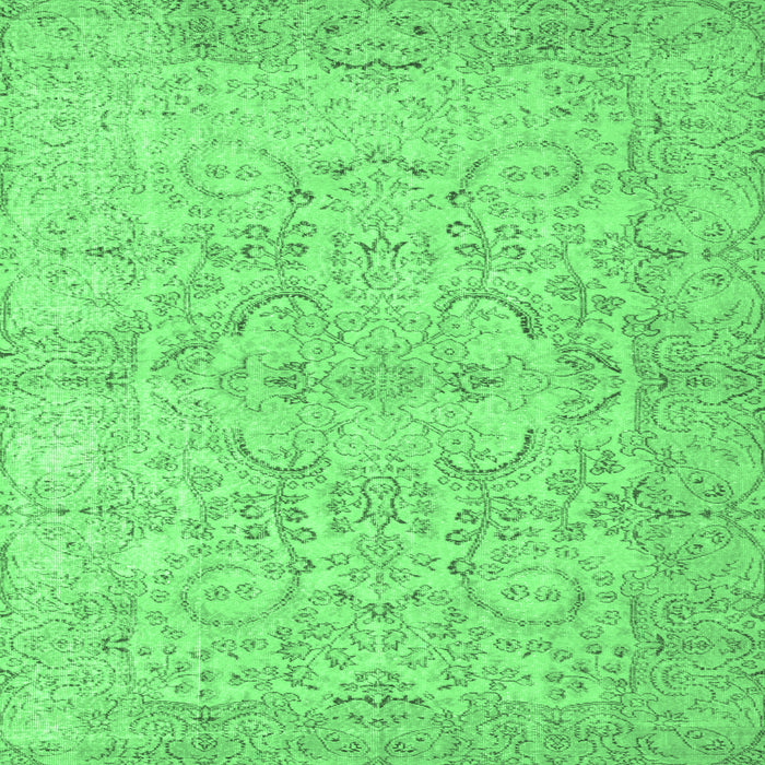Square Abstract Emerald Green Contemporary Rug, con742emgrn