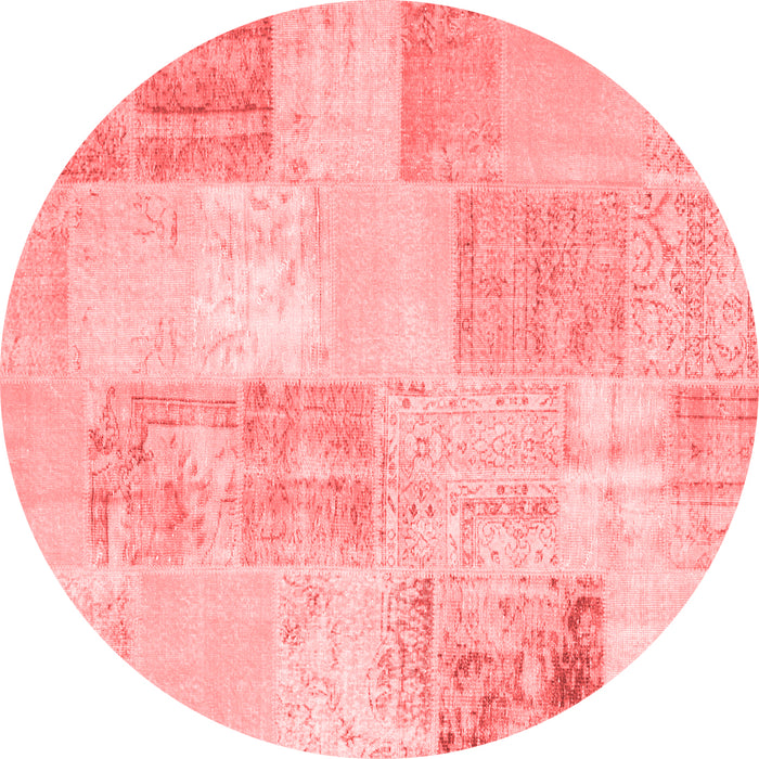 Patchwork Red Transitional Rug, con743red