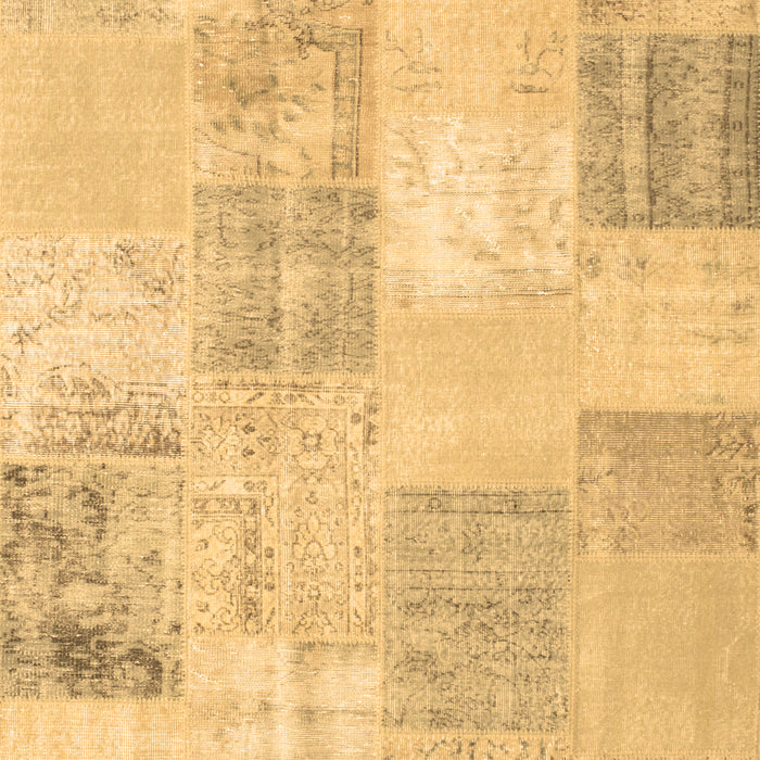 Patchwork Brown Transitional Rug, con743brn