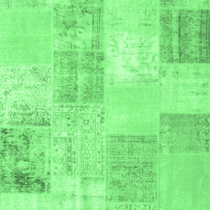 Patchwork Emerald Green Transitional Rug, con743emgrn