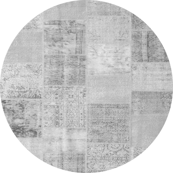 Square Patchwork Gray Transitional Rug, con743gry