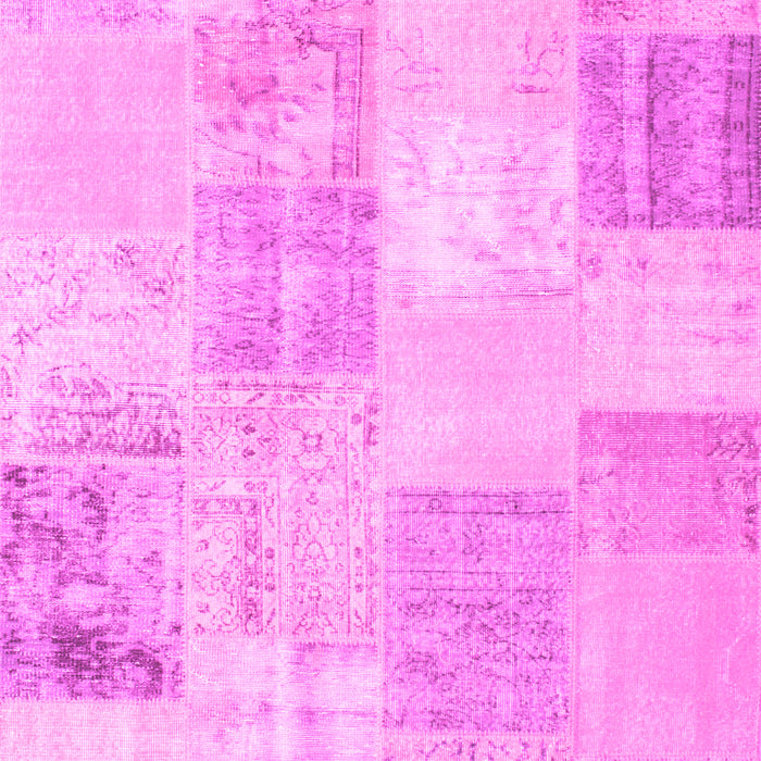 Patchwork Pink Transitional Rug, con743pnk