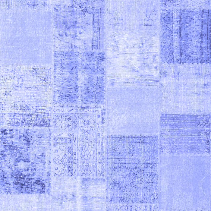 Patchwork Blue Transitional Rug, con743blu