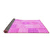 Sideview of Patchwork Pink Transitional Rug, con743pnk