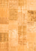 Serging Thickness of Machine Washable Patchwork Orange Transitional Area Rugs, wshcon743org