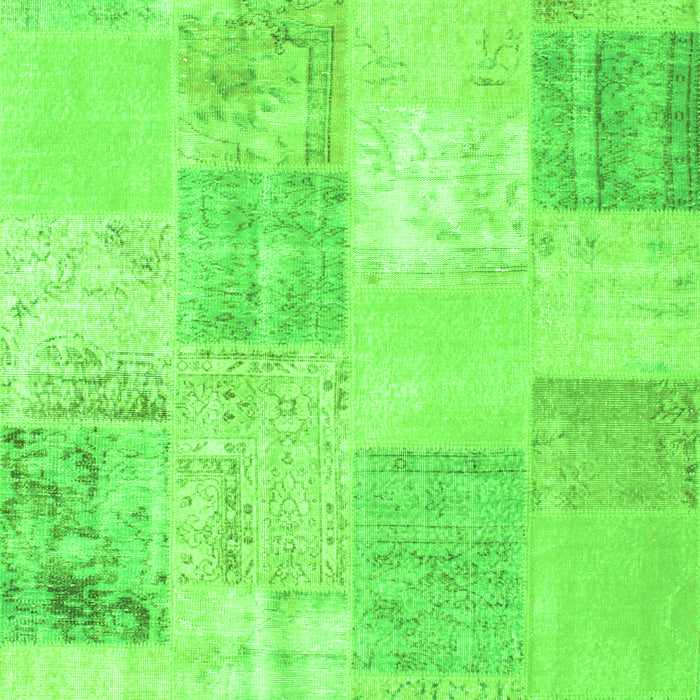 Patchwork Green Transitional Rug, con743grn