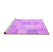 Sideview of Machine Washable Patchwork Purple Transitional Area Rugs, wshcon743pur