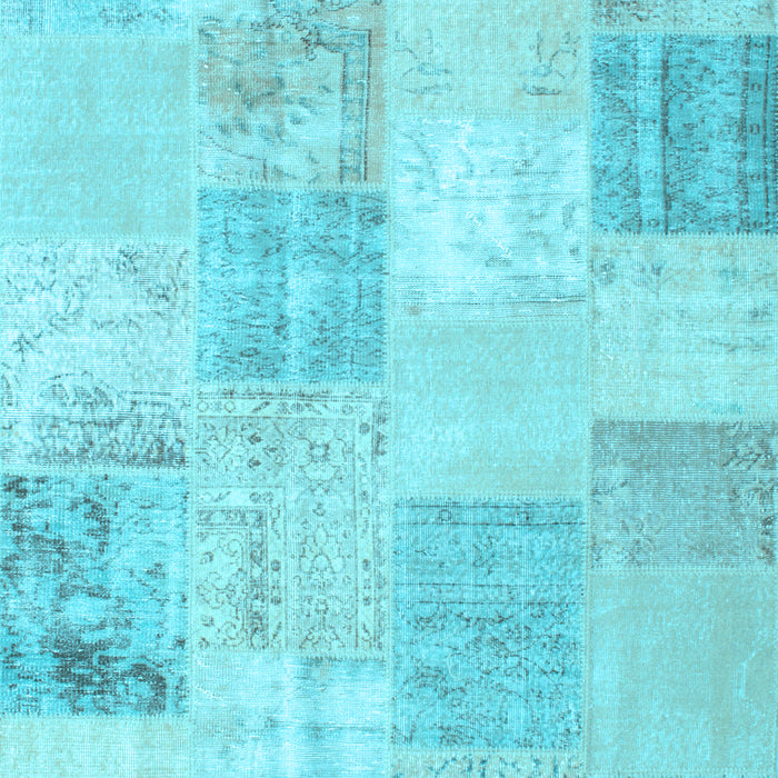 Patchwork Light Blue Transitional Rug, con743lblu