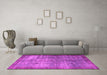 Machine Washable Persian Pink Bohemian Rug in a Living Room, wshcon744pnk