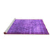 Sideview of Machine Washable Persian Purple Bohemian Area Rugs, wshcon744pur