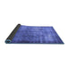 Sideview of Persian Blue Bohemian Rug, con744blu