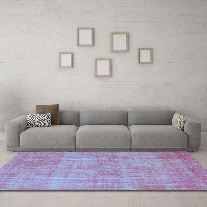 Machine Washable Abstract Light Blue Contemporary Rug in a Living Room, wshcon745lblu