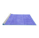 Sideview of Machine Washable Abstract Blue Contemporary Rug, wshcon745blu