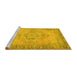 Sideview of Machine Washable Abstract Yellow Contemporary Rug, wshcon746yw