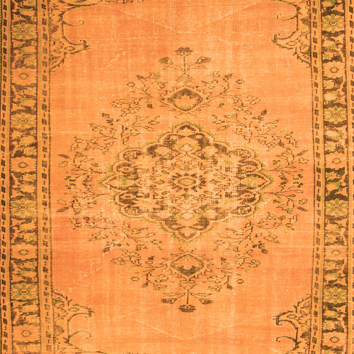 Abstract Orange Contemporary Rug, con746org