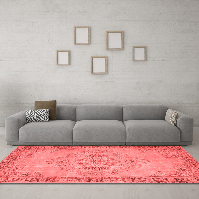 Contemporary Red Washable Rugs