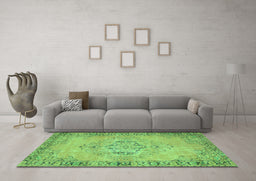 Machine Washable Abstract Turquoise Contemporary Area Rugs in a Living Room,, wshcon746turq