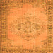 Serging Thickness of Abstract Orange Contemporary Rug, con746org