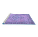 Sideview of Machine Washable Abstract Blue Contemporary Rug, wshcon746blu