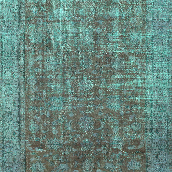 Machine Washable Persian Turquoise Bohemian Area Rugs, wshcon747turq