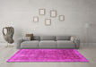 Machine Washable Persian Pink Bohemian Rug in a Living Room, wshcon747pnk