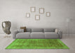 Machine Washable Persian Green Bohemian Area Rugs in a Living Room,, wshcon747grn