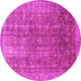 Round Persian Pink Bohemian Rug, con747pnk