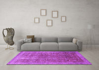 Machine Washable Persian Purple Bohemian Rug, wshcon747pur