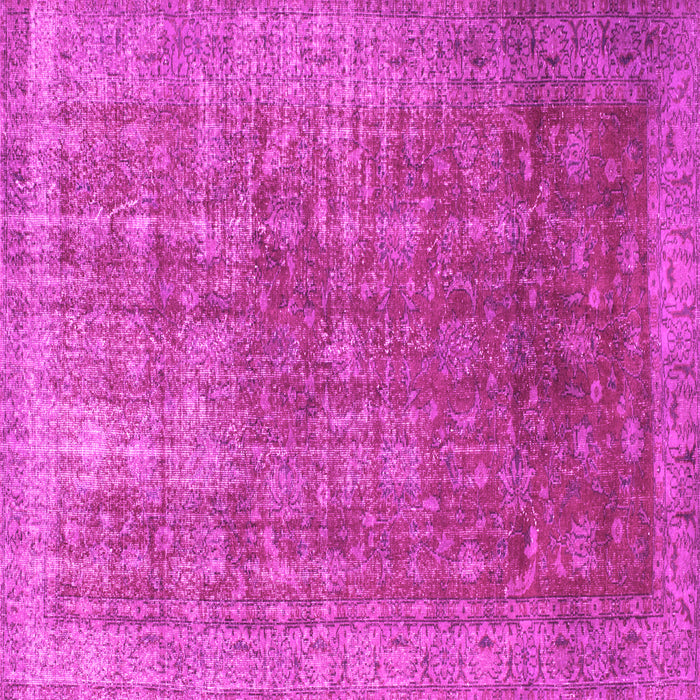 Square Machine Washable Persian Pink Bohemian Rug, wshcon747pnk