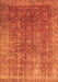 Serging Thickness of Machine Washable Persian Orange Bohemian Area Rugs, wshcon747org