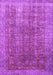 Machine Washable Persian Purple Bohemian Area Rugs, wshcon747pur