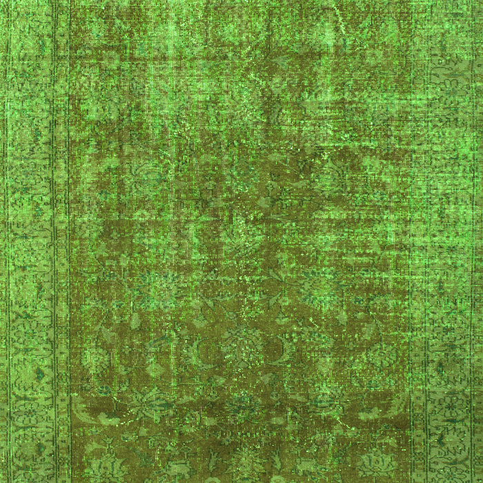 Serging Thickness of Machine Washable Persian Green Bohemian Area Rugs, wshcon747grn