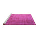 Sideview of Machine Washable Abstract Purple Contemporary Area Rugs, wshcon748pur