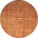 Round Abstract Brown Contemporary Rug, con748brn