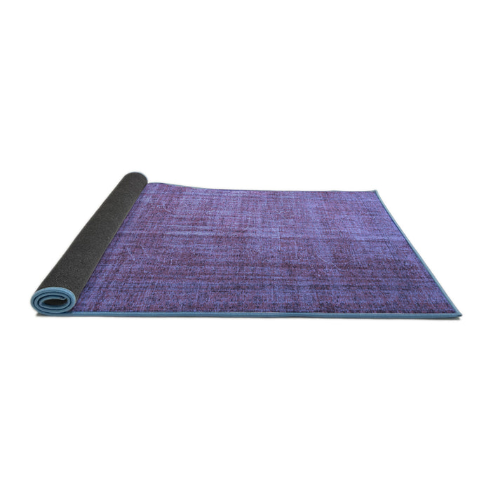 Sideview of Abstract Blue Contemporary Rug, con748blu