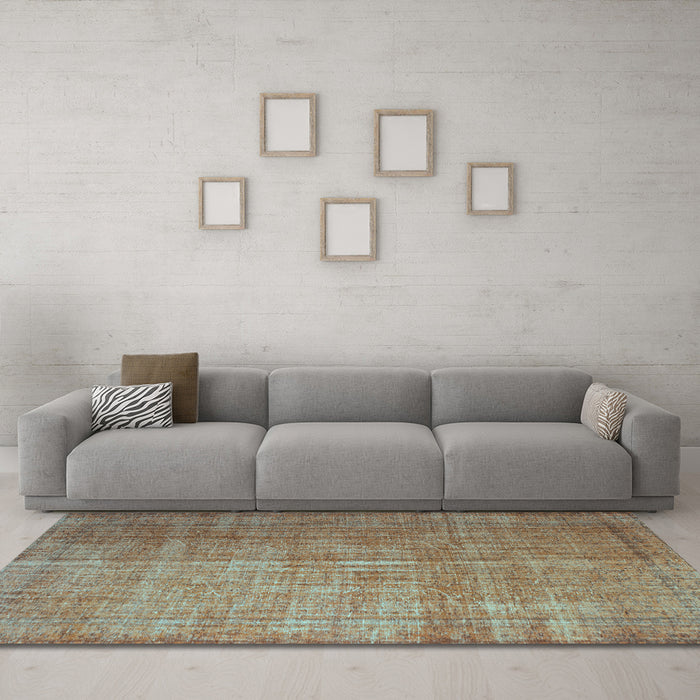 Machine Washable Abstract Light Blue Contemporary Rug in a Living Room, wshcon748lblu