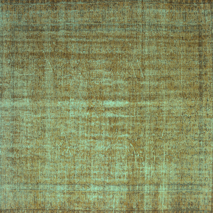Square Machine Washable Abstract Turquoise Contemporary Area Rugs, wshcon748turq
