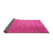 Sideview of Abstract Pink Contemporary Rug, con748pnk