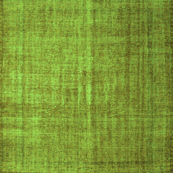 Round Machine Washable Abstract Green Contemporary Area Rugs, wshcon748grn