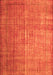 Serging Thickness of Machine Washable Abstract Orange Contemporary Area Rugs, wshcon748org