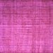 Square Machine Washable Abstract Purple Contemporary Area Rugs, wshcon748pur