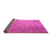 Sideview of Abstract Purple Contemporary Rug, con748pur