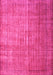 Machine Washable Abstract Pink Contemporary Rug, wshcon748pnk