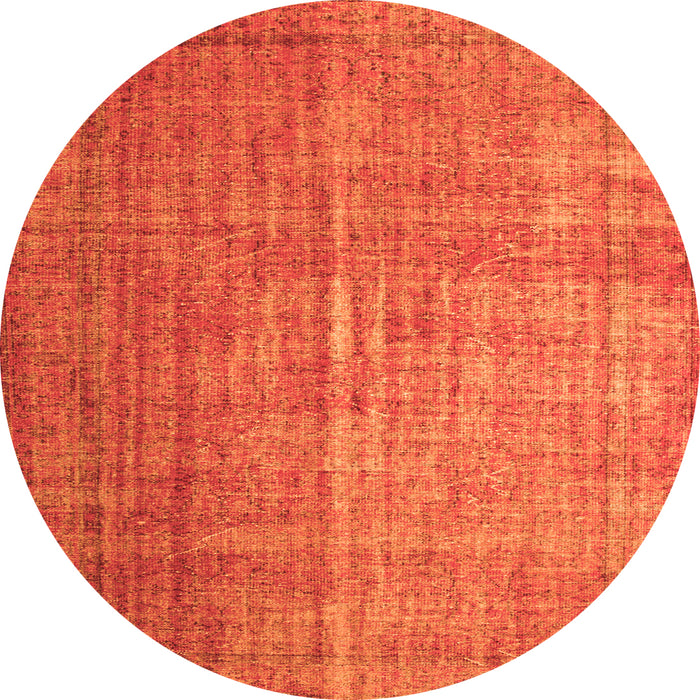 Square Abstract Orange Contemporary Rug, con748org