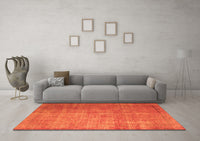 Machine Washable Abstract Orange Contemporary Rug, wshcon748org