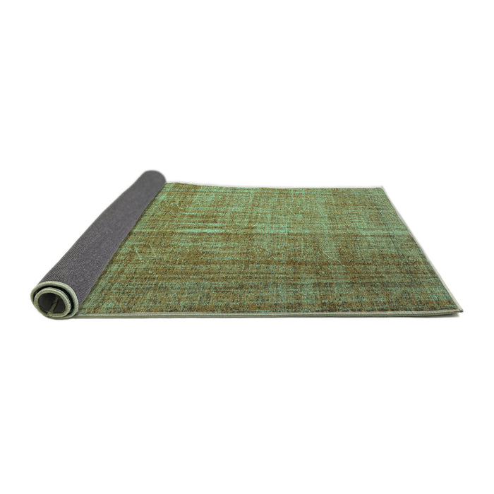 Sideview of Abstract Turquoise Contemporary Rug, con748turq
