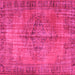 Square Abstract Pink Contemporary Rug, con749pnk