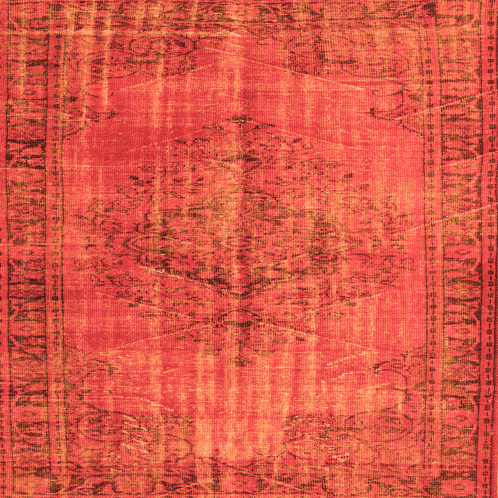 Serging Thickness of Abstract Orange Contemporary Rug, con749org